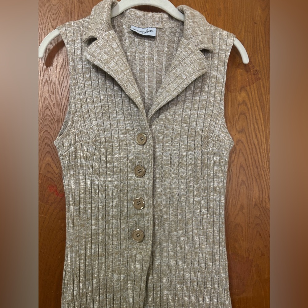 Long Button Up Vest With Buttons - image 6